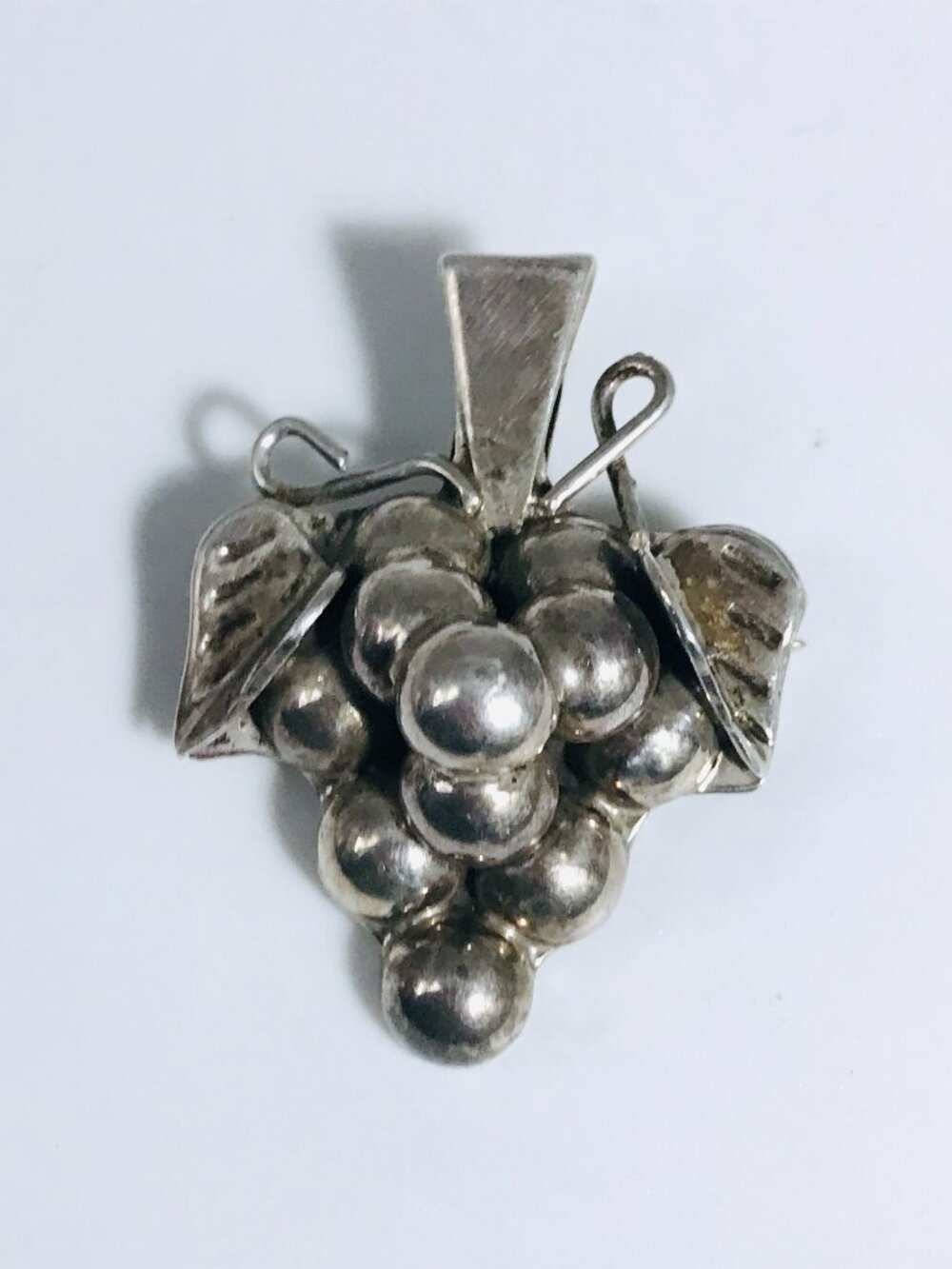 Vintage Taxco Sterling Silver 925 Grape Cluster Pendant and Brooch Mexico